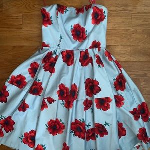 Strapless flower summer dress!